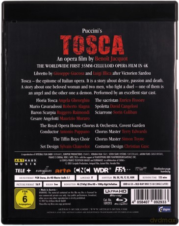 Giacomo Puccini: Tosca [Blu-Ray 4K]+[Blu-ray]