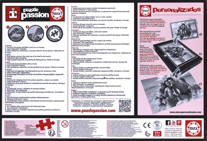 EDUCA 500 El. Paryż, Wieża Eiffla 14845 [PUZZLE]