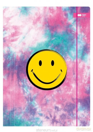 Teczka A4+ z gumką Smile różowa