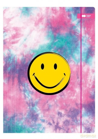 Teczka A4+ z gumką Smile różowa