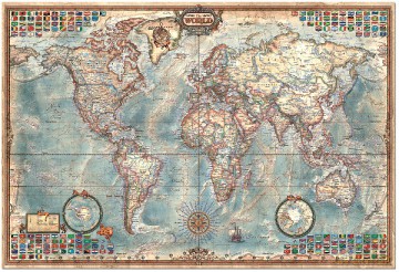 EDUCA 4000 El. The World, Executive Map 14827 [PUZZLE]