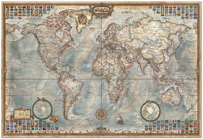 EDUCA 4000 El. The World, Executive Map 14827 [PUZZLE]