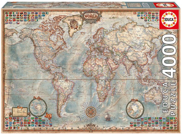 EDUCA 4000 El. The World, Executive Map 14827 [PUZZLE]