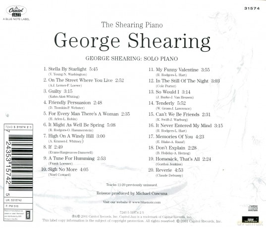 George Shearing: The Shearing Piano [CD]