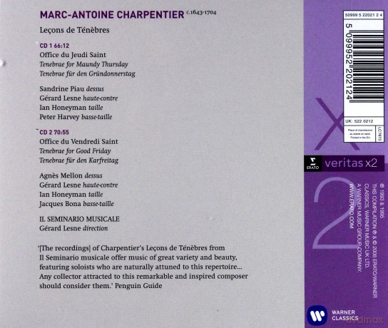 Gerald Lesne: Veritas X2-Lecons De Tencbres [2CD]