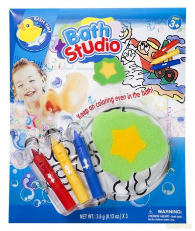 AQUA STUDIO Zestaw z kredkami do kąpieli 34042 [ZABAWKA]