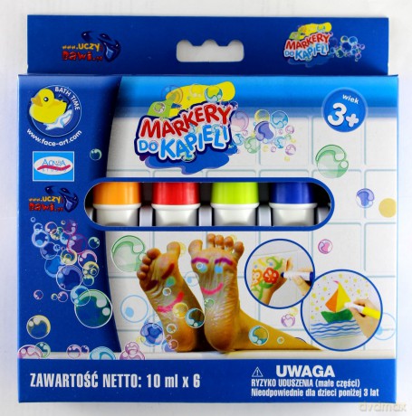 AQUA STUDIO Markery do kąpieli 6 kol. 34125 [ZABAWKA]