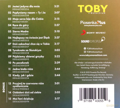 Toby z Monachium: Jesteś jedyna dla mnie (digipack) [CD]