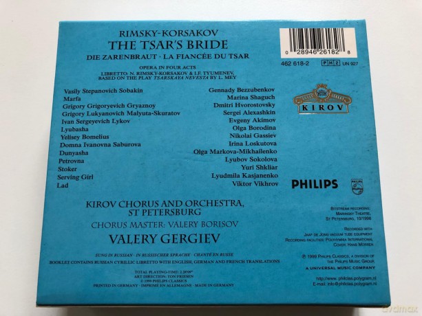 Gergiev,Kirov Opera And Orch.: Rimsky-Korsakov Tsar`S Bride [2CD]
