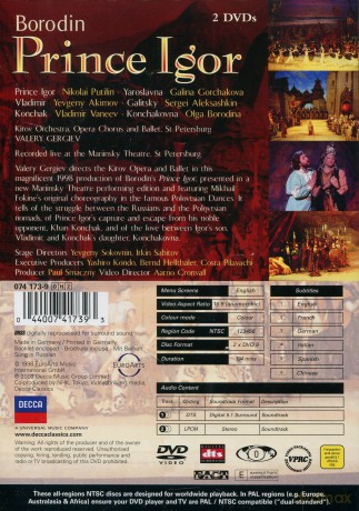 Gergiev,Kirov Opera: Borodin:Prince Igor  [2DVD]