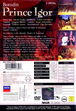 Gergiev,Kirov Opera: Borodin:Prince Igor  [2DVD]
