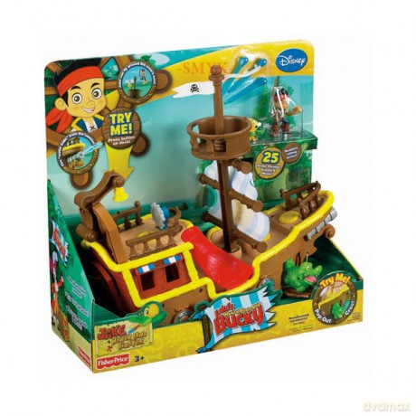 FISHER PRICE Jake i Piraci z Nibylandii  Łajbek Gadający Statek Y3041 [ZABAWKA]