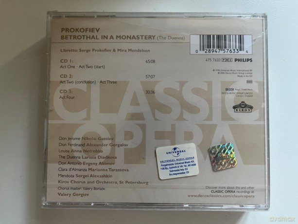 Gergiev,Kirov Opera: Prokofiev:Betrothal In A Monastery [3CD]