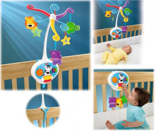 FISHER Karuzela Zwierzaki z dźwiękiem V4436 [ZABAWKA]