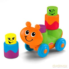 FISHER PRICE WESOŁE KLOCKI NA KÓŁKACH P9783/9784 [ZABAWKA]
