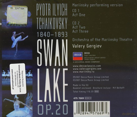 Gergiev: Tchaikovsky:Swan Lake [2CD]