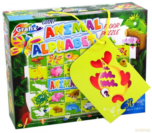 GRAFIX Mega Puzzle Alfabet Zwierzęta 12-0205 [PUZZLE]