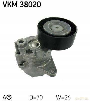 SKF VKM 38020 Rolka napinacza, pasek klinowy wielorowkowy Mercedes Chrysler Jeep