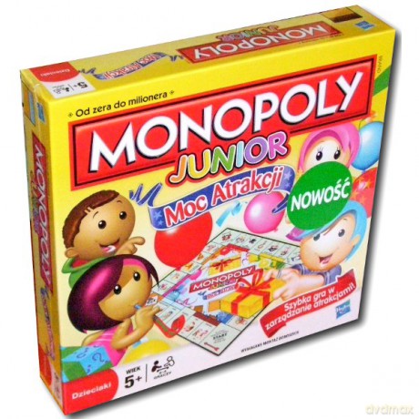 HASBRO Gra Monopoly Junior Moc Atrakcji 36887 [ZABAWKA]