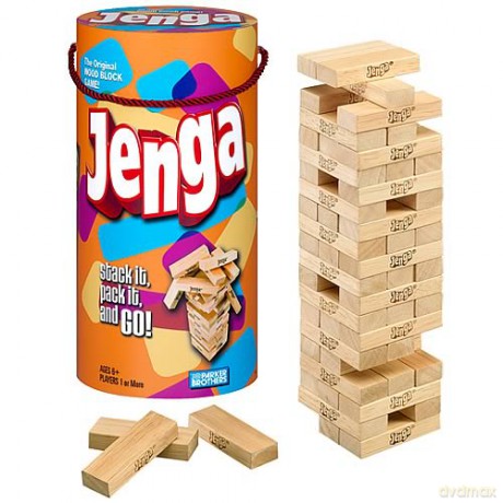 HASBRO Gra Jenga pomarańczowa 53557 [GRA]