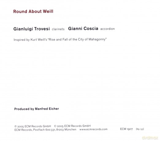 Gianluigi Trovesi: Round About Weil [CD]