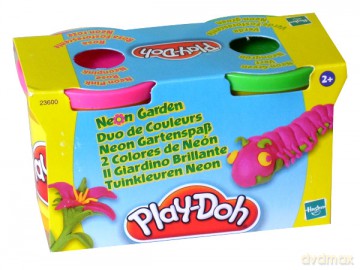 HASBRO PlayDoh Tuby Neonowe 2 szt. 23600 [ZABAWKA]