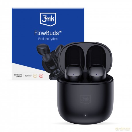Słuchawki bezprzewodowe 3mk FlowBuds czarne
