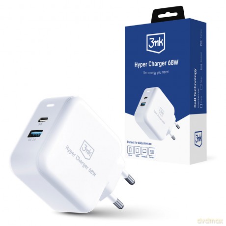 Ładowarka sieciowa 3mk Hyper Charger 68W biała