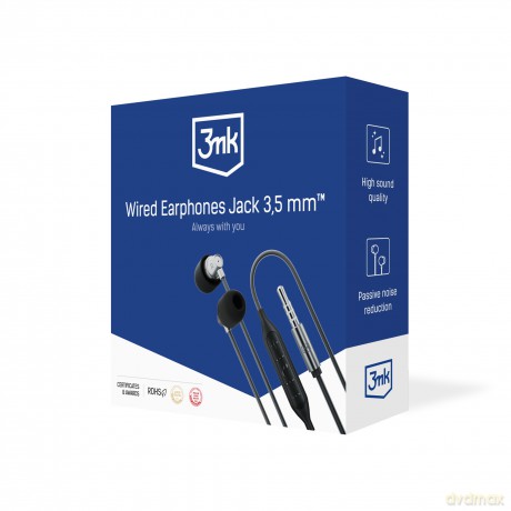 Słuchawki douszne 3mk Wired Earphones Jack 3,5 mm