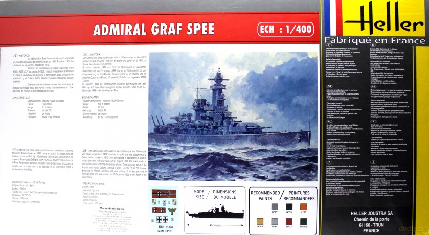 HELLER Admiral Graf Spee 81046 [MODELARSTWO]
