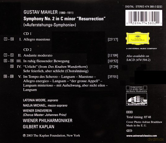 Gilbert Kaplan: Mahler Sym.2 [2CD]