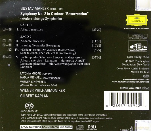 Gilbert Kaplan: Mahler 2 [2SACD]