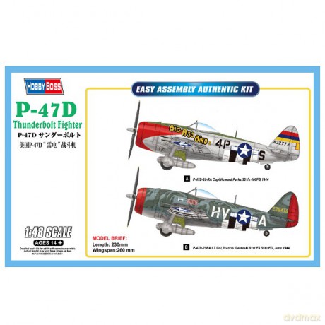 HOBBY BOSS P47D Thunderbolt Fighter 85804 [MODELARSTWO]