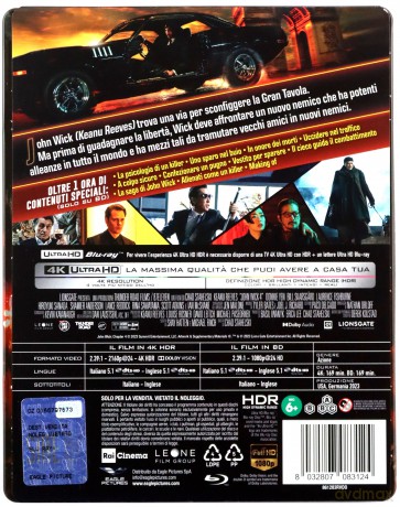 John Wick 4 Steelbook (4k+Br) (steelbook) [Blu-Ray 4K]+[Blu-Ray]