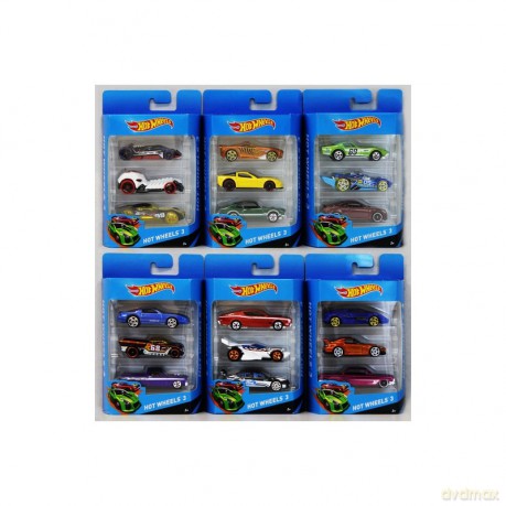 HOT WHEELS Zestaw trzech samochodów K5904 (wysyłka losowa) [ZABAWKA]