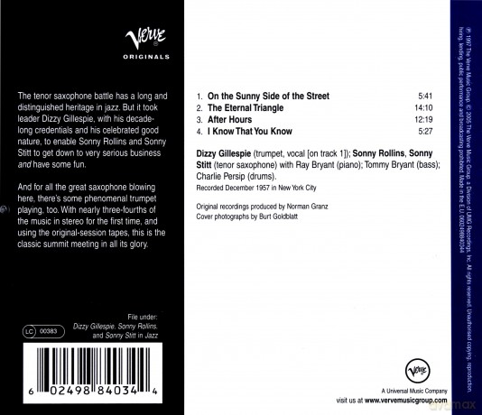 Dizzy Gillespie: Sonny Side Up [CD]