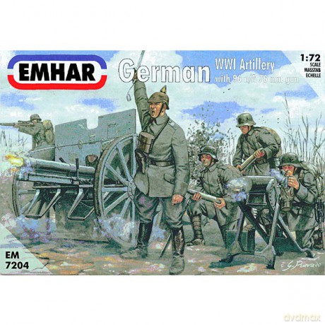 EMHAR WWI German Artillery fig.&77mm can 7204 [MODELARSTWO]