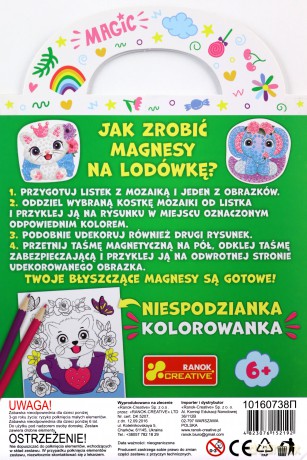 Błyszcząca mozaika 3w1 - Kotek i słonik