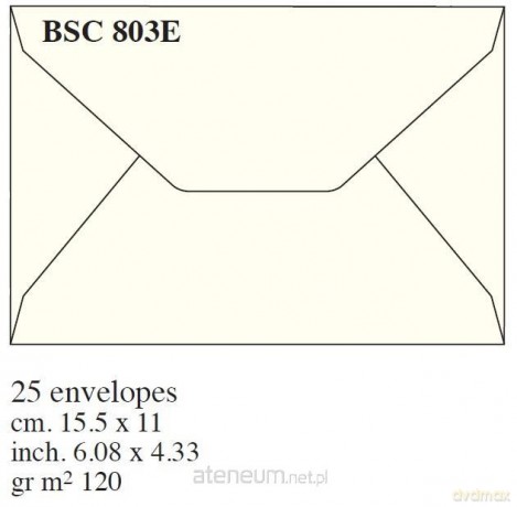 Box 25 kopert 15,5x11cm kremowe BSC 803E