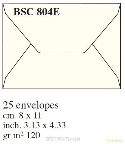 Box 25 kopert 8x11cm kremowe BSC 804E