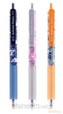 Długopis autom. Animal Planet 0,5mm nieb. (40szt)