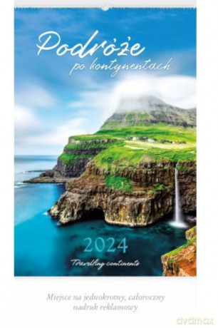 Kalendarz 2024 Reklamowy Podróże po kontynentach [KALENDARZ]
