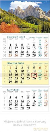 Kalendarz 2024 Trójdzielny Góry [KALENDARZ]