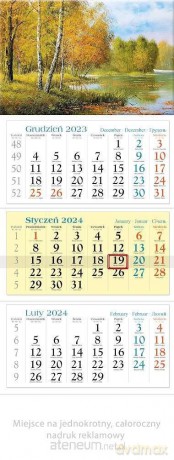 Kalendarz 2024 Trójdzielny Jesień [KALENDARZ]