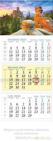 Kalendarz 2024 Trójdzielny Sudety [KALENDARZ]