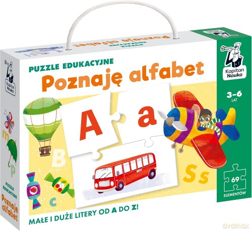 Kapitan nauka Puzzle edukacyjne Alfabet 3-6 lat