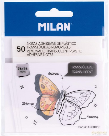 Karteczki samoprzylepne 76x76/50K clear MILAN