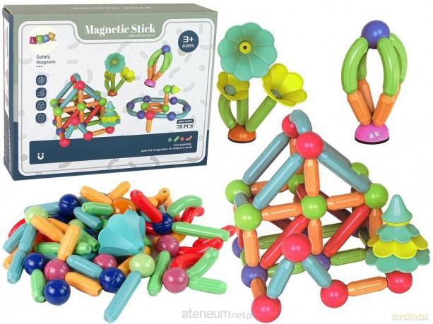Magnetyczne klocki konstrukcyjne 78el [KLOCKI]