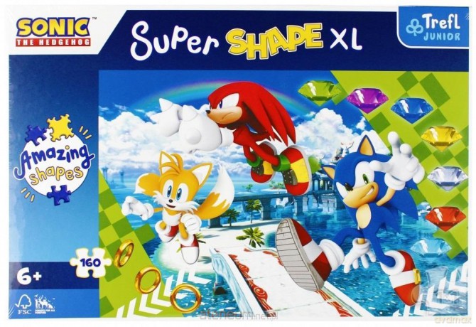 TREFL 160 el. Super Shape XL Wesoły Sonic [PUZZLE]
