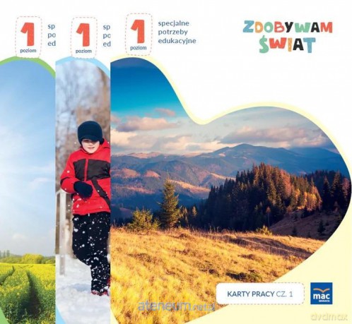 Zdobywam świat. Karty pracy cz.1-3 Poziom 1 - Justyna Hadryś [KSIĄŻKA]